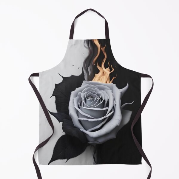Artikelvorschau, Feuer und Kontrast: Schwarz und Weiß mit einer weißen Rose entworfen und verkauft von Fashion black wings .