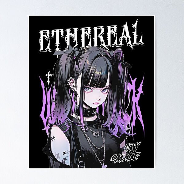 Item preview, Gothic Harajuku Anime Girl designed and sold by CursedInk.