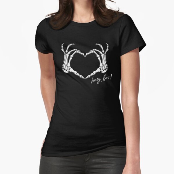 Lemandik Stylish T-shirt Heart Shaped Skeleton