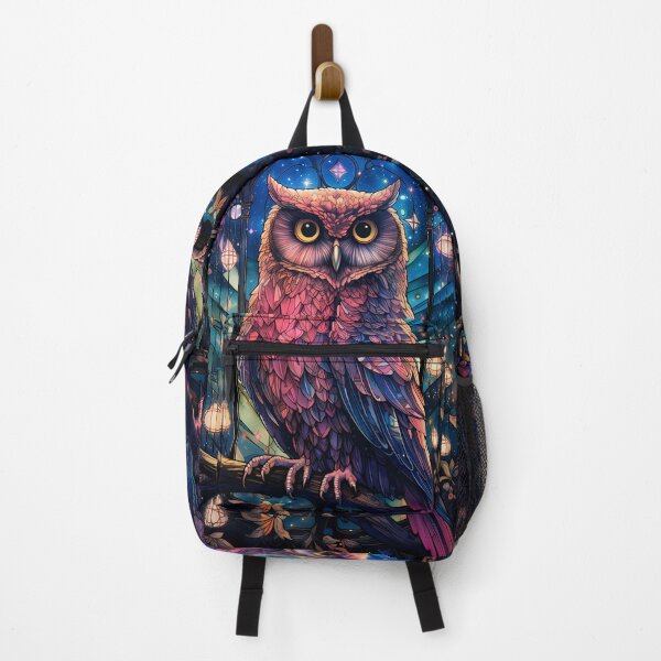Artikelvorschau, Gothic Red Blue Owl Lovers Dunkelblaue Sternennacht entworfen und verkauft von AwakenedSoul.