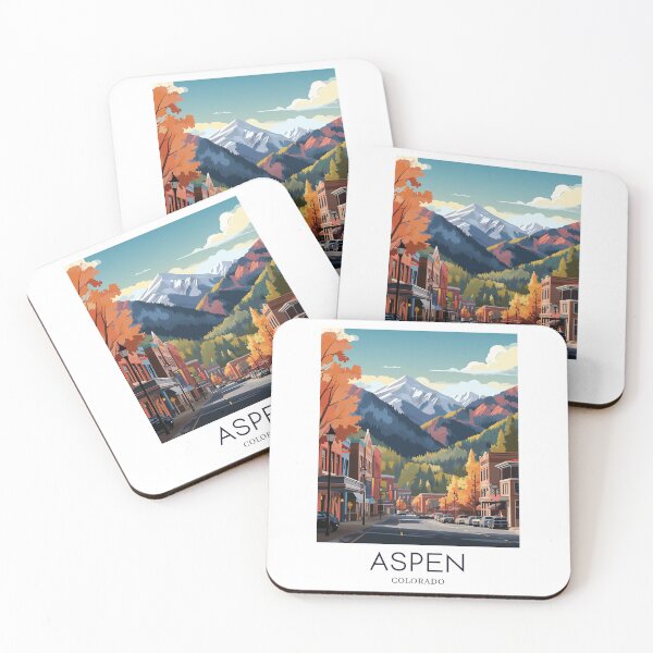 Item preview, A Pop Art Travel Print of Aspen - Colorado - US  designed and sold by StudioRedKoala.