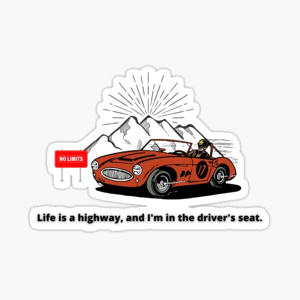 Fast Car Driver on Highway with No Limits Sticker for Sale by Nika-Designs
