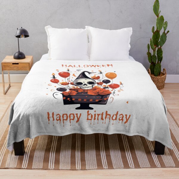 Item preview, Halloween Happy Birthday funny graphic for Halloween birthday boys designed and sold by ArtFeverShop.
