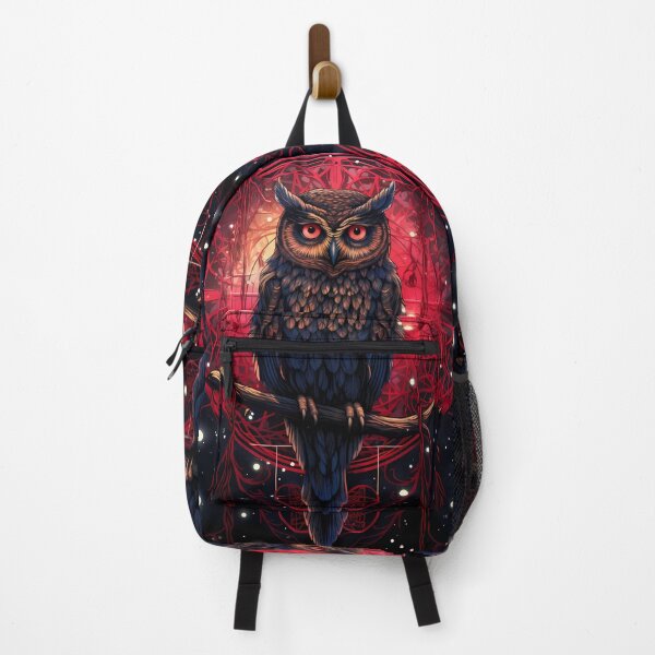 Artikelvorschau, Gothic Red Owl Lovers Dark Starry Night entworfen und verkauft von AwakenedSoul.