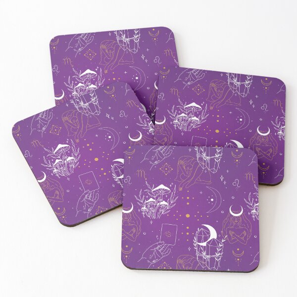 Item preview, Witchy Cottagecore Purple Gold Silver Collage designed and sold by shopcosmiclatte.