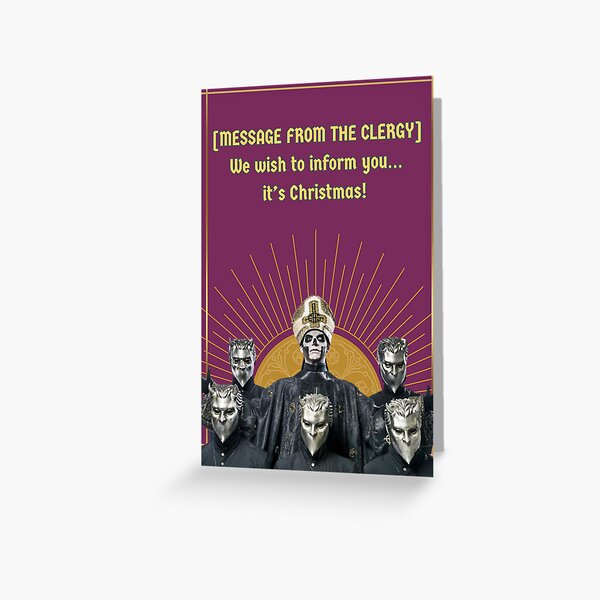 Artikel-Vorschau von Ghost Band Weihnachtskarte Papa Emeritus, designt und verkauft von shopcosmiclatte.