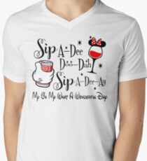 Sip-a-dee-doo-dah-sip-a-dee-ay-my-oh-my-what-a-wonderful-day Men's V-Neck T-Shirt