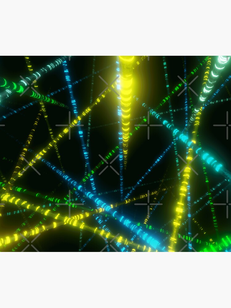 Neon Cyberpunk Punk 90s Laser Lights Rave Print by thespottydogg