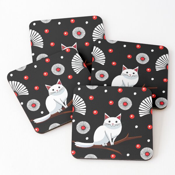 Item preview, Japanese Style White Cat  designed and sold by AtelierDelights.