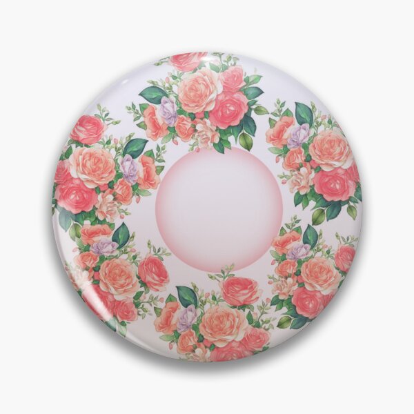 Item preview, Round shape similar to an ancient plate Surface characteristics of watercolor sweet and cute suitable for women Gifts on Valentine's Day designed and sold by wudtipun.
