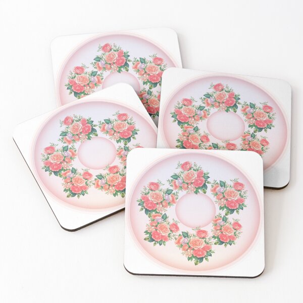 Item preview, Round shape similar to an ancient plate Surface characteristics of watercolor sweet and cute suitable for women Gifts on Valentine's Day designed and sold by wudtipun.