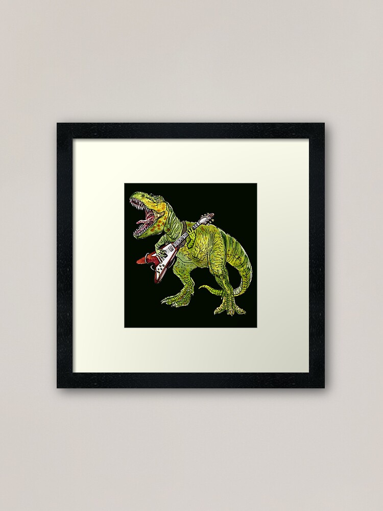 Alternate view of Heavy metal dinosaur Framed Art Print