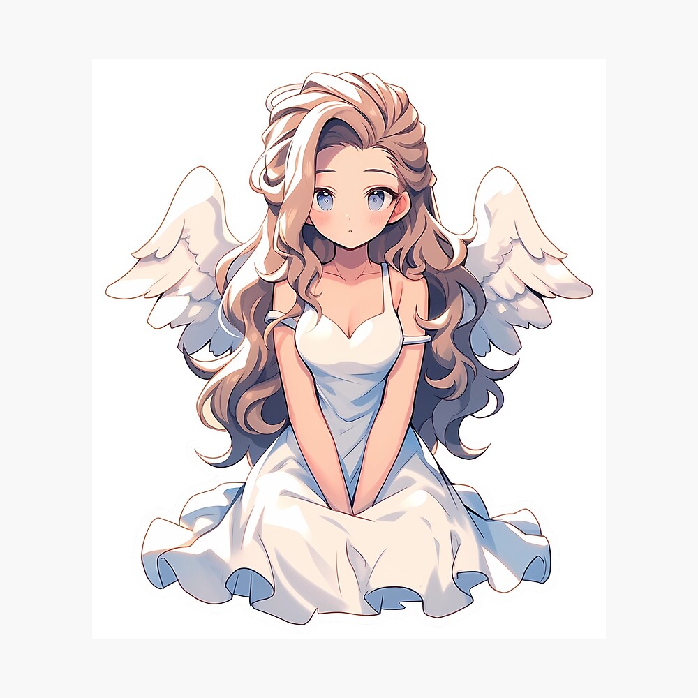 Anime Angel Kneeling