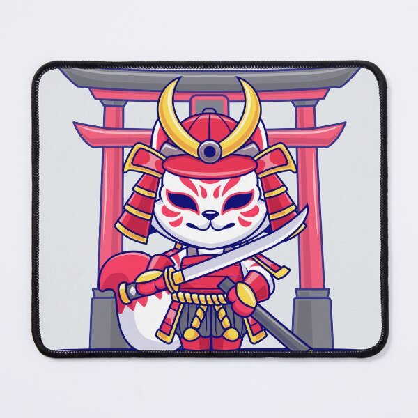 Item preview, Cute Kitsune Fox Samurai: Cartoon Vector Illustration designed and sold by hjian8219.