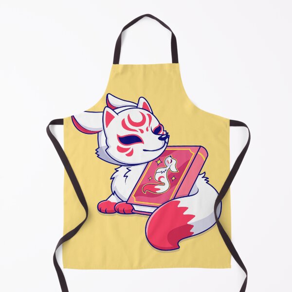 Item preview, Cute Kitsune Fox with Book: Cartoon Vector Illustration designed and sold by hjian8219.
