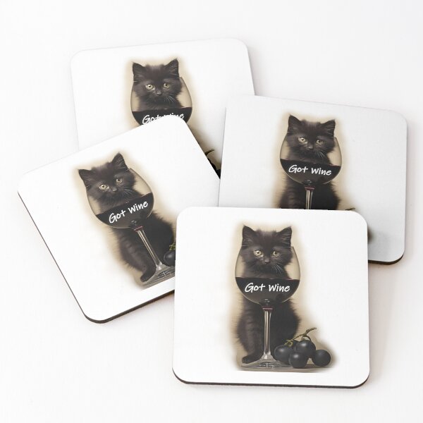 Item preview, Cat Got Wine designed and sold by ThisThatThing.