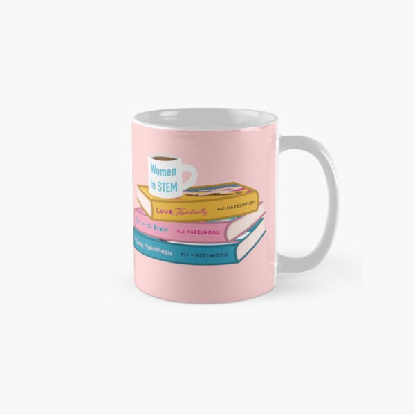 Item preview, Ali Hazelwood Book Stack Women in STEM mug designed and sold by TheEclecticKat.