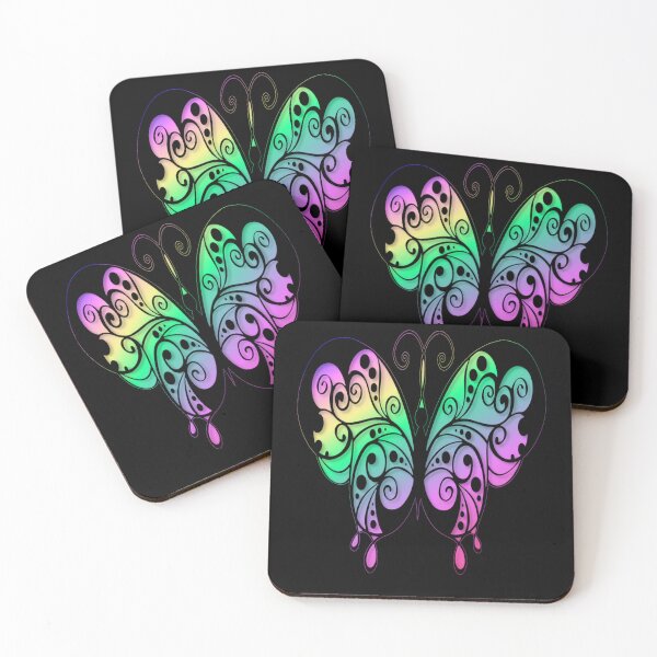 Item preview, Multicolored Holographic Gradient Pastel Butterfly designed and sold by Paula Helit.
