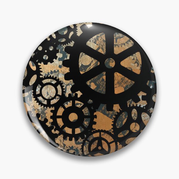 Item preview, Steampunk Black gears on corroded gears designed and sold by Elizabeth-Banks.
