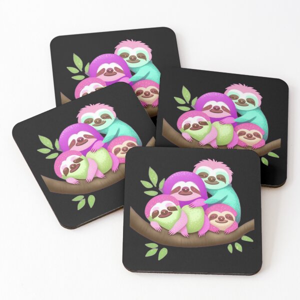 Item preview, Colorful sloth family  designed and sold by Roxburylane.