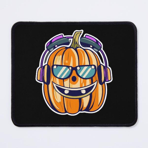 Item preview, Halloween Pumpkin Wearing Headset designed and sold by Joy Poddar.