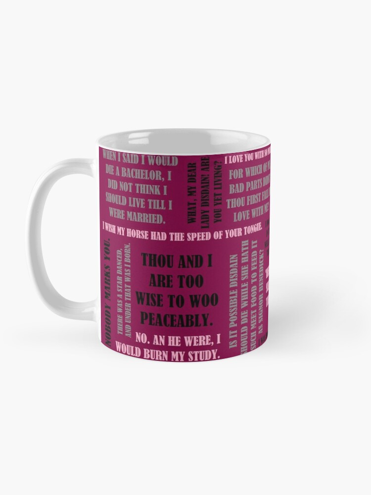 Beatrice and Benedick Quotes Coffee Mug