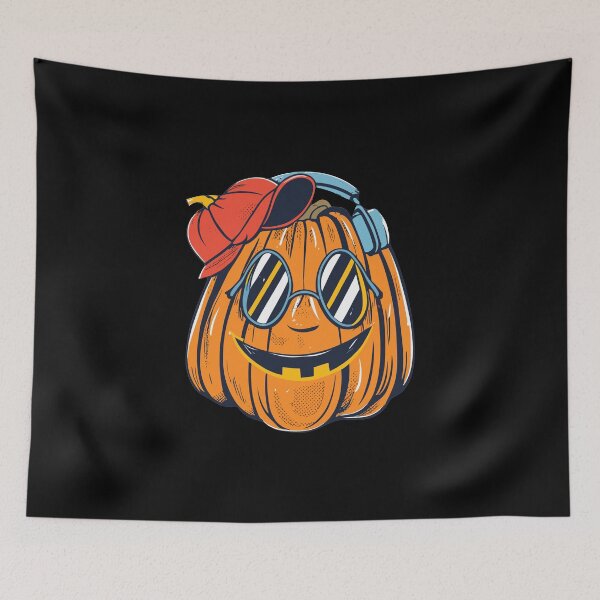Item preview, Cool Pumpkin Wearing Headset designed and sold by Joy Poddar.