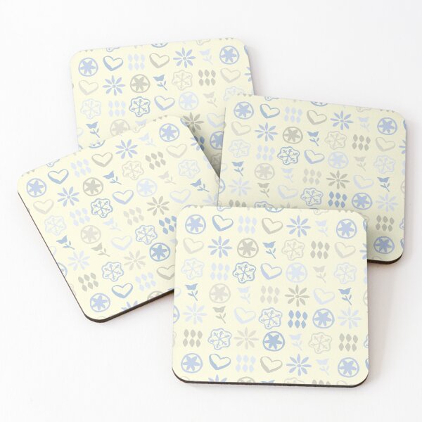 Item preview, Winter Cream Neutral Pastel Blue Boho Retro Mid Century Nostalgic Christmas Pattern designed and sold by blomastudios.
