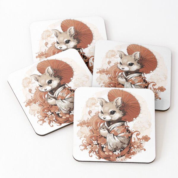 Item preview, Geisha squirrel with umbrella designed and sold by pawmad.