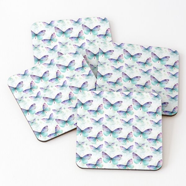 Item preview, Lavender & Teal Butterfly Composite Overlay Pattern #1 designed and sold by ARTficiallyAnon.