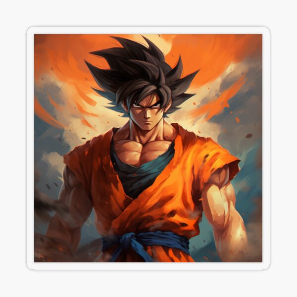 Serious Goku Transparent Sticker
