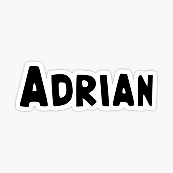 el nombre adrian en cursiva