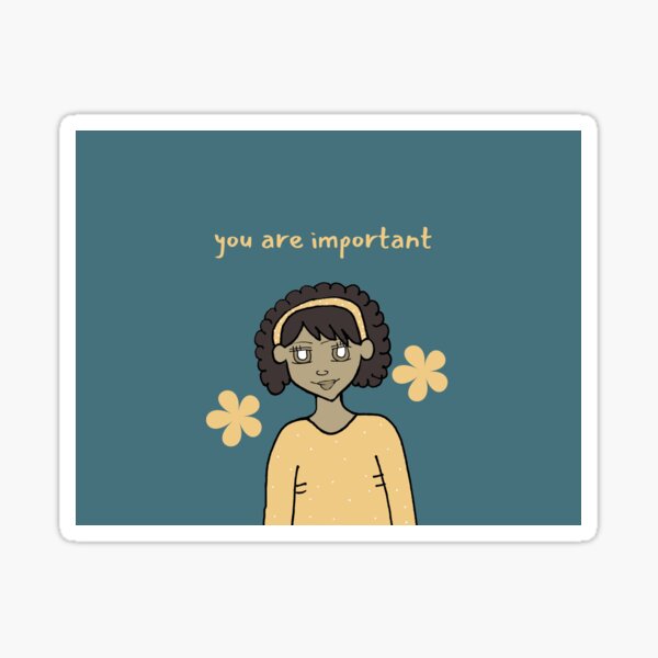 Vista previa del artículo con la obra «you are important», diseñado y vendido por Viquiduran.