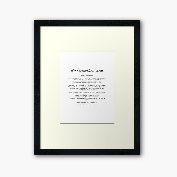Item preview, A Homemaker's Creed designed and sold by Risdeesigns.