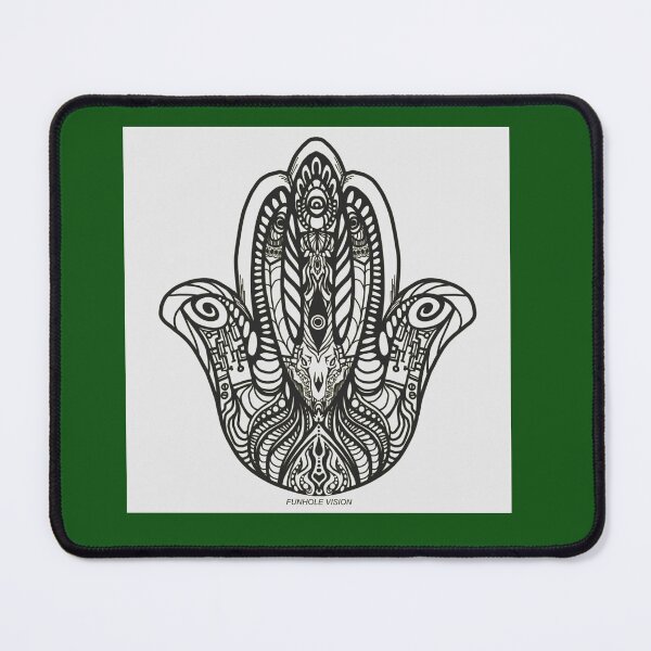 Item preview, Trippy Geometric Hamsa Hand Line Work Design designed and sold by FunholeVision.