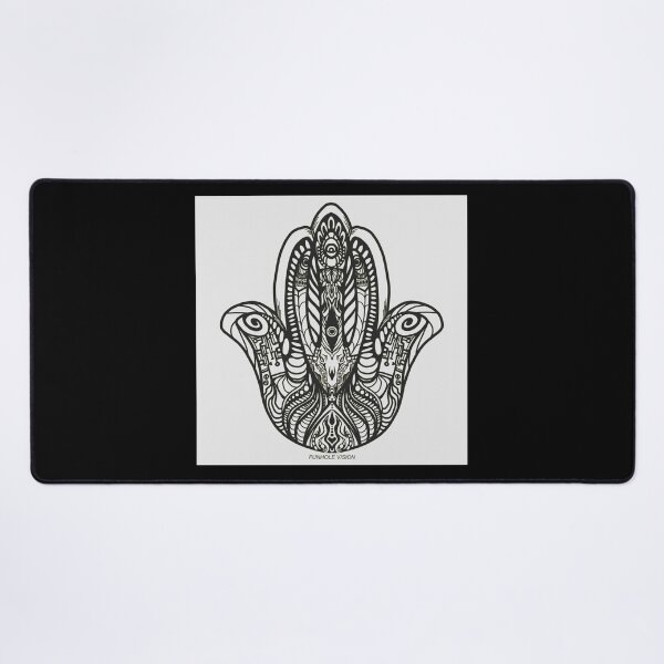 Item preview, Trippy Geometric Hamsa Hand Line Work Design designed and sold by FunholeVision.