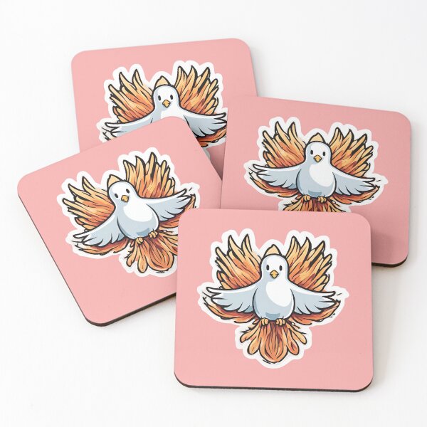 Item preview, Cute Holy Dove Sticker with Fire High-Resolution | Divine, Tender designed and sold by TrustInGrace.