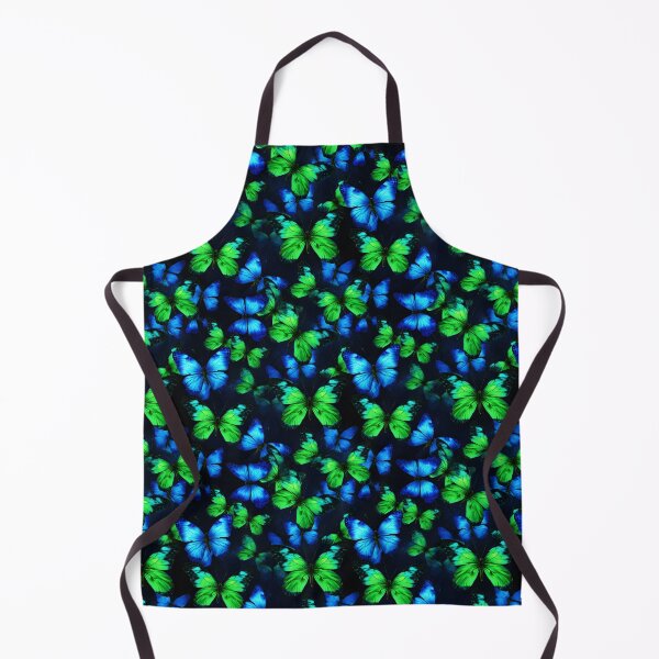 Item preview, Lime Green & Electric Blue Butterfly Composite Overlay Pattern #1 designed and sold by ARTficiallyAnon.