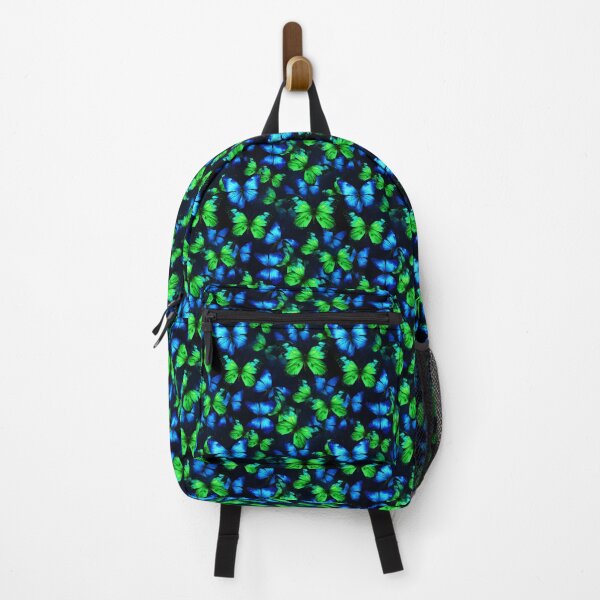 Item preview, Lime Green & Electric Blue Butterfly Composite Overlay Pattern #1 designed and sold by ARTficiallyAnon.