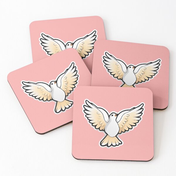 Item preview, Cute Baby Dove Sticker Wings Open High-Resolution | Divine, Tender designed and sold by TrustInGrace.