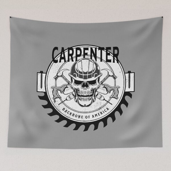 Item preview, Carpenter Skull | Backbone of America designed and sold by InkBlvd.