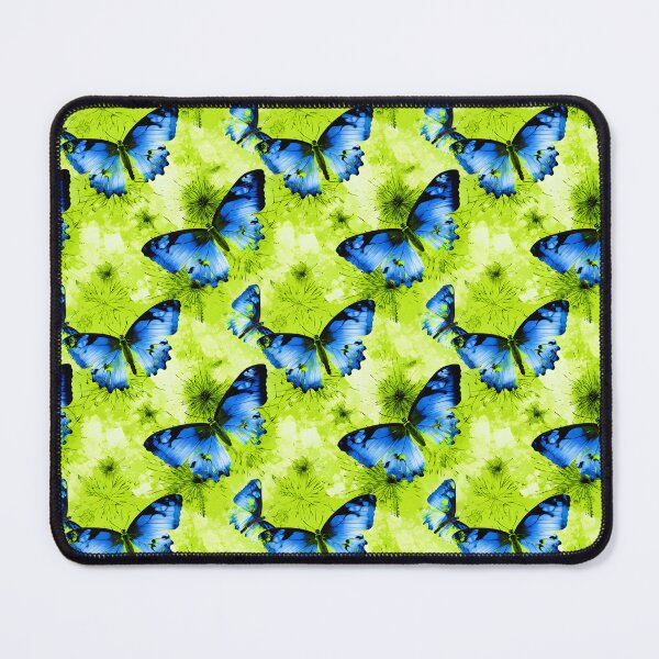 Item preview, Lime Green & Electric Blue Butterfly Composite Overlay Pattern #2 designed and sold by ARTficiallyAnon.