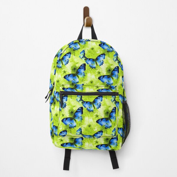 Item preview, Lime Green & Electric Blue Butterfly Composite Overlay Pattern #2 designed and sold by ARTficiallyAnon.