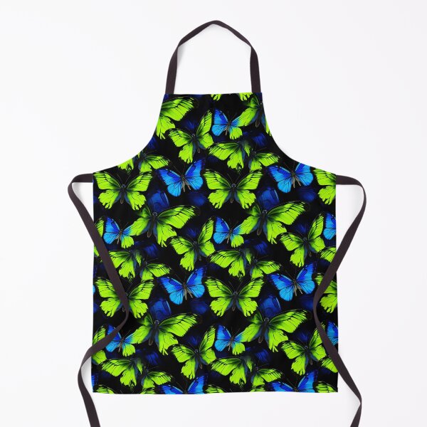 Item preview, Lime Green & Electric Blue Butterfly Composite Overlay Pattern #4 designed and sold by ARTficiallyAnon.