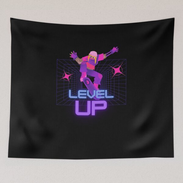 Item preview, Level Up  Cyberpunk Video Game T-Shirt - Classic Fit, Black, Kids Party Gift designed and sold by KITOBAEBOYZ.