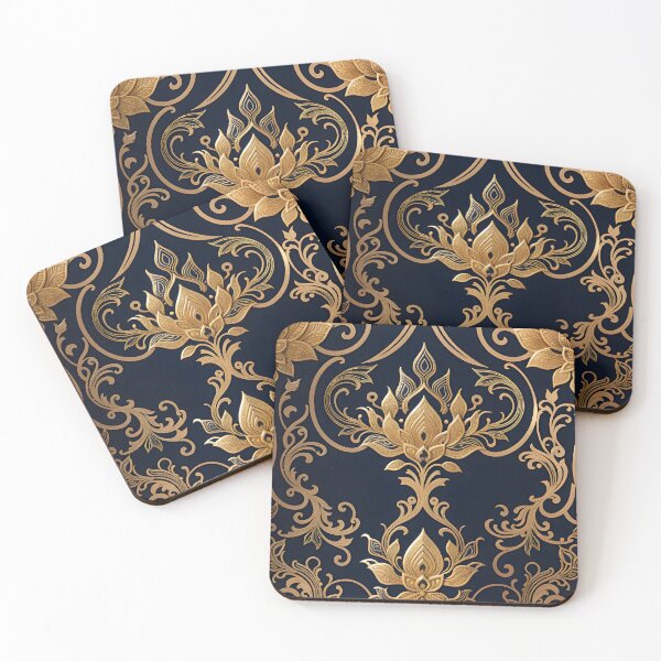 Item preview, Gold Leaf Floral designed and sold by MobizArt.