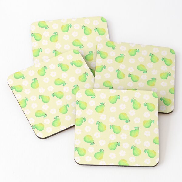 Item preview, Pear floral pattern painted with gouache designed and sold by NashTheArtist.
