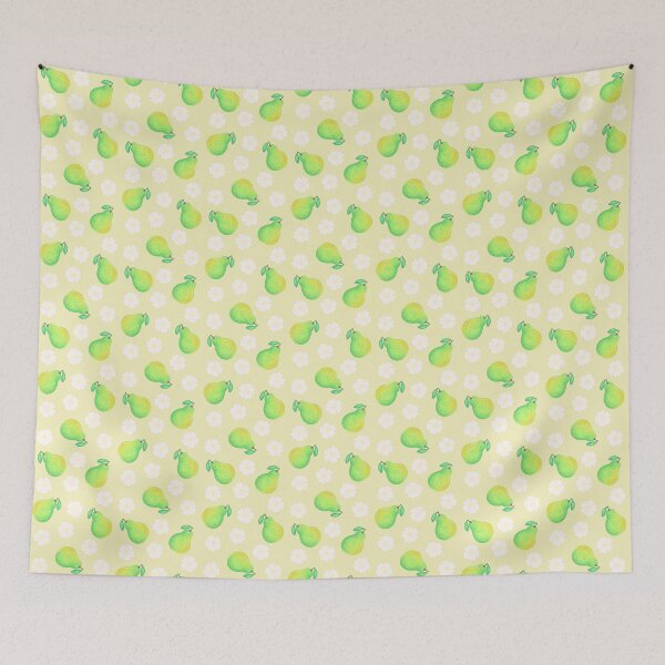 Item preview, Pear floral pattern painted with gouache designed and sold by NashTheArtist.