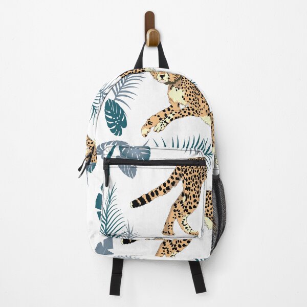 Item preview, Wild Cheetahs running jungle print white background designed and sold by HotPinkStudio.