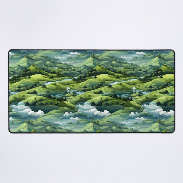 Item preview, Seamless Anime Grassy Landscape Pattern - Grass Landscape A designed and sold by Tony Bologna.